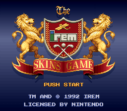 The Irem Skins Game Title Screen